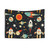Futuristic Space and Technology Motifs Tapestry