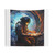 Retro Astronaut Tapestry with Fractal Punk Artwork