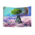 Spectator of Worlds Surreal Space Tree Tapestry