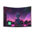 Alien DJ Tapestry - Cosmic Synthwave Wall Art