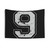 Number 9 Gray Sports Player Tapestry