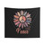 Colorful Pastel Peace Sunflower Tapestry Wall Hanging