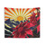 Red Sunflowers Tapestry Wall Hanging