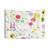 Colorful Botanical Flowers Collection Tapestry
