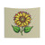 Sunflower floral tapestry with fall leaves and nature