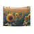 Whimsical pastel sunflower garden tapestry