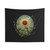 Celestial Sunflower Tapestry with Crescent Moon
