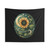 Celestial Sunflower Tapestry with Moon and Stars
