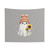 Friendly Ghost Tapestry with Sunflowers and Flowers