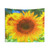 Pastel Sunflower Art Tapestry - Impressionist Sunflower Wall Hanging