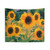 Impressionist Sunflower Field Art Tapestry