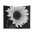 White Sunflower Tapestry Wall Hanging