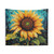 Colorful Giant Sunflower Blossom Beauty Tapestry
