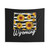 Wyoming Sunflower Leopard State Map Tapestry