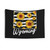Wyoming Sunflower Leopard State Map Tapestry