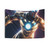 Futuristic Superhero Metallic Tapestry