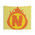 Superhero Letter N Tapestry with Fire Insignia