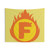 Superhero Letter F Tapestry with Fire Insignia Design