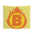 Superhero Letter B Tapestry with Fire Insignia