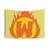 Superhero Letter W Tapestry with Fire Insignia