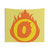 Superhero Letter O Fire Insignia Tapestry