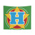 Superhero Letter H Tapestry with Star and Stripes Design