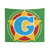 Superhero Letter G Tapestry with Star and Stripes Design