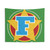Superhero Letter F Tapestry with Star and Stripes Design