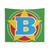 Superhero Letter B Tapestry with Star and Stripes