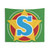 Superhero Letter S Tapestry with Star and Stripes Design