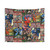 Vintage Superhero Comics Tapestry