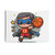 Kawaii Superhero with Basketball Jersey Tapestry