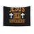 Jesus Is My Superhero Christian Gold Design Tapestry