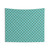 Geometric Trippy Turquoise Tapestry