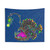 Psychedelic angler fish tapestry wall art