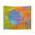 Colorful Drip Tapestry with Psychedelic Floral Design