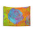 Colorful Drip Tapestry with Psychedelic Floral Design