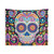 Colorful Sugar Skull Art Tapestry Wall Hanging