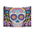 Colorful Sugar Skull Art Tapestry Wall Hanging