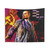 Surreal tapestry featuring the image of Vladimir Lenin
