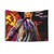 Surreal tapestry featuring the image of Vladimir Lenin