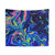 Psychedelic dividing tapestry with abstract, fluid colors