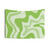 Retro Swirl Abstract Pattern Tapestry in Light Lime Green