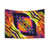 Neon Dreams Blacklight Tapestry with Ultraviolet Kiss Design