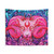 Psychedelic Glittery Ram Tapestry