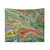 Colorful Swirling Flowers Tapestry