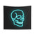 Blue Skull Neon Sign Tapestry