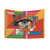 Geometric Trippy Eye Tapestry