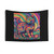 Retro Trippy Cat Meadow Tapestry