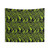 Psychedelic Lime Green and Black Pattern Tapestry Wall Hanging